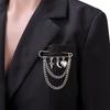 Broche de estilo frío con múltiples elementos de joyería transfronteriza europea y americana, broche de llave para hombres y mujeres, accesorios