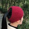 Gorro de Lana Tejida para Otoño e Invierno, Gorro de Piña, Gorro Hueco, Protección Cálida para las Orejas, Gorro de Doble Uso que Puede Usarse como Calentador de Cuello, Material Versátil