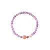 Diseño de Pulsera de Amatista Dulce y Soñadora, Pulsera de Cristal con Cuentas Estilo Chino, Temperamento, Moda, Joyería Fresca y Fresca al por Mayor