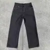 Jeans Oscuros Azules Americanos de Moda para Hombre, Diseño de Nicho Casual Holgado Recto Retro, Pantalones de Pierna Ancha Elegantes para Hombre