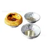 Molde para Tarta de Huevo Taza de Aluminio Base de Tarta de Huevo de Papel de Aluminio Molde para Hornear Bandeja Desechable para Tarta de Huevo Molde para Pudín de Tarta de Huevo Taza de Crisantemo