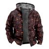 2024 transfronterizo nuevo Halloween forro polar engrosado doble forro terciopelo grueso acolchado de algodón chaqueta cremallera bolsa para excavar chaqueta acolchada de algodón cálida