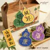 Etiqueta Pendente em Forma de Cabaça do Festival do Barco-Dragão, Cartão Pingente de Boa Sorte e Bênção, Pingente de Porta com Buquê de Artemísia, Cartão Pendente Decorativo para Presente Zongzi