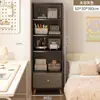 Estantería Moderna Minimalista para el Hogar con Puertas, Estante de Almacenamiento Estrecho a Prueba de Polvo, Gabinete de Almacenamiento Simple Multicapa de Pie para la Sala de Estar