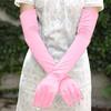 Guantes de novia para brindis, estilo retro, multicolor, de satén elástico, para vestido largo, estudio fotográfico con forma de presentación fotográfica.