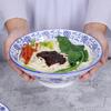 Tazón de Porcelana Azul y Blanco, Tazón para Ramen, Tazón para Sopa de Cordero, Tazón para Fideos de Arroz, Restaurante Casero, Tazón Comercial para Hotel, Tazón Cónico, Tazón Trompeta