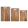 Tabla de Cortar Grande y Juego de Cuchillos, Cuadrada de Madera de Acacia Madera Maciza Tabla de Cortar Simple para Cortar Bistec, Tabla de Cortar Gruesa de Madera Dura para el Hogar