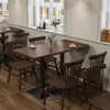 Porta-Cartão Mesa de Jantar Café Comercial Chá de Leite Sobremesa Padaria Restaurante Sofá Parede Restaurante Personalizado Mesa de Madeira Maciça