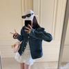 Foto Real de Chaqueta de Mezclilla para Mujer, Estilo Retro de Hong Kong, Versátil, Nuevo Estilo Otoño 2025, Top Corto Estilo Chanel 76910