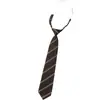 Patrón jk Chica Día Perezoso-libre Marrón Retro Marrón Raya de Corbata dk Uniforme de Soltero Masculino Corbata Estilo Preppy