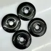 Pedra Preta 50mm Nostálgica Pedra Natural Dinheiro Antigo Fivela de Segurança Brinquedo de Mão Pingente de Colar DIY