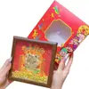 Marco de Fotos Dorado Más Vendido Adorno Feng Shui para Riqueza y Prosperidad, Dios de la Riqueza Pieza de Exhibición de Oro Puro, Regalo para Familia y Amigos