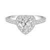 Anillo de Corazón de Plata Europea y Americana S925 Color Moissanita Transfronterizo, Anillo de Compromiso de Moda de Lujo Ligero, Venta al por Mayor Personalizada de Fábrica