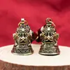 Sino Popular Estilo Xizang, Sino Vajra de Latão com Cinco Pontas, Sino de Mão Vintage Desgastado, Instrumento Ritualístico do Xizang, Sino de Cetro Vajra