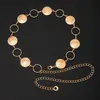 Corrente de Cintura de Metal de Alta Qualidade com Encaixe de Anéis para Mulheres, Fashion e Versátil para o Trabalho e Uso Casual, Acessório de Corrente Exquisito para Vestidos