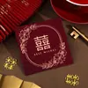 2025 Novo Casamento Casamento Casamento Bloqueando Porta Envelope Vermelho Especial de Casamento Estampagem a Quente Pequena Bolsa de Casamento Palavra Feliz de Casamento