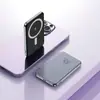 Cargador inalámbrico magnético ultraplano de 10000 mAh de aleación de aluminio, carga bidireccional súper rápida, power bank móvil, impresión de regalo