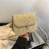 Bolso pequeño tejido de paja de moda de este año para mujer Verano 2024 nuevo bolso bandolera tejido con encaje a juego de moda para mujer