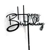 Bandera Decorativa para Pastel de Acrílico Tarjeta de Fiesta Feliz Cumpleaños Enchufe Decoración Creativa para Pastel Paquete de 10