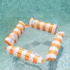 Bote Flutuante Inflável de Tubo Duplo e Quatro Tubos, Cama Flutuante Dobrável de Malha Espessa, Cama Flutuante de Verão com Encosto para Lazer na Água, Transfronteiriço