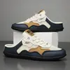 Sandalias Casuales de Verano para Hombre, Transpirables, de Malla, Antideslizantes, Slip-On, Bloque de Color, Punta Abierta, Sin Tacón, para Uso al Aire Libre