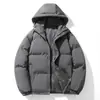 Jaqueta de Algodão com Penas Nova de Inverno Masculina, Casaco de Algodão Plus Size Solto Estilo Hong Kong, Jaqueta Puffer Juvenil com Capuz