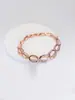 Suministrado Directamente por el Fabricante, Sensación Popular de Internet, Joyería de Piedra Ojo de Gato de Calidad Boutique, Pulsera Dorada para Mujer de Forma Ovalada Incrustada con Diamantes