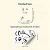 Br1432C Fofo Q Fofo Desenho Animado Rosto Sorridente Engraçado Adesivo Autoadesivo Porta de Armário de Geladeira Adesivo de Parede Criativo Personalizado