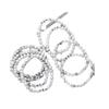 Pulsera de cuentas de turquesa blanca de 6 mm de venta caliente europea y americana, pulsera de letras para pareja para hombre, joyería de estación independiente transfronteriza