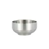 Tazón de arroz de acero inoxidable estilo coreano 304 de doble capa para comer, tazón para fideos fríos de color dorado, tazón para arroz y sopa, tazón para jardín de infantes, tazón para ingredientes de hot pot