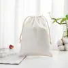 Bolsa de algodón con cordón para empaquetar artículos culturales, joyería, regalos y almacenamiento de viaje, con logo impreso