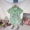 Conjunto de Verano para Niños 2025 Estilo Nuevo Informal para Bebés Camisa Polo de Manga Corta Conjunto de Dos Piezas Ropa de Verano para Bebés Moderna