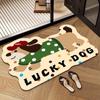 Alfombra de Piso para Baño Suave Tierra de Diatomeas Absorbente Felpudo para Puerta Baño Antideslizante Alfombra para Pies Estilo Antiguo Alfombra para Puerta de Inodoro Hogar