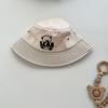 Chapéu de pescador infantil 2024 primavera e verão novo fofo urso bebê chapéu de pescador viagem respirável proteção solar chapéu de bacia infantil