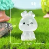 Animales Lindos con Luz Nocturna en Miniatura, Mini Osos y Conejos, Figuras Adorables, Adornos de Escritorio y Coche, Manualidades de Resina