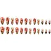 Comercio Exterior Uñas Portátiles de Relieve Estéreo 3D Uñas Manicura Bosque de Otoño Ardilla 24 Piezas Uñas Postizas Más Vendidas Europeas y Americanas