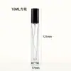 En Stock Simple Botella de Spray de Prensa para Decantación de Perfume de 10 ml Botella Cuadrada de Vidrio Vacía para Decantación de Perfume y Aceite Esencial