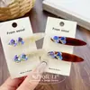 Pinza Exquisita para el Cabello con Forma de Corazón y Pedrería Coreana, Accesorio para el Cabello, Pinza de Acetato Tipo Pato, Pasador, Pinza para Flequillo, Adorno para el Cabello para Mujeres