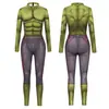 Amazon Nuevo Halloween Europeo y Americano Película Hueso de Acero Impresión Digital 3D Traje Ajustado de una Pieza para Hombres y Mujeres