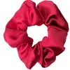 Scrunchies de Tamanho Médio em Estoque para Venda no Atacado do Fabricante, Elásticos de Cabelo Femininos Esportivos Cor Sólida Fresca de Cetim Estilo Ins