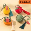Saquinho de Ano Novo Fruta Caqui Material DIY Artesanal Kit Caqui Pensamento Positivo Saquinho Vazio Artemísia Repelente de Mosquitos Saquinho Bordado
