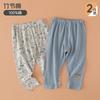 Calças de Casa Finas de Algodão Bambu para Meninos e Meninas, Leggings de Verão, Pijamas, Roupa de Verão Infantil, Calças Respiráveis de Algodão Puro Anti-Mosquito