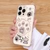Pata Cachorro Concha Espacial Iphone16 Capa de Celular Orelha de Gato Apple 15/14 Promax Transparente 13 Desenho