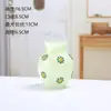 Jarrón decorativo de cristal de margarita pequeña creativa, nuevo adorno de jarrón para el hogar estilo chino, jarrón de cristal decorativo suave hidropónico exquisito