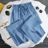 Foto Real de Jeans Finos de Tencel para Mulheres, Novo Estilo 2026, Calças Harem Slim Fit, Cintura Alta Solta, Jeans Dad Emagrecedor, Tendência