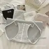 7A Antibacteriano Algodão Puro Cavalo Estendido Fresco Desejo Puro Sexy Fenda Alta Menina Pernas Longas Cueca Cintura Baixa Que Abraça o Quadril