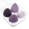 Beauty Egg Set de Huevos de Maquillaje sin Látex Uso Húmedo y Seco Libre de Polvo Set de 4 Piezas Lavado Facial Maquillaje Lavado Facial Borla