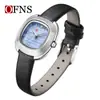 Reloj de Cuarzo OFNS Transfronterizo Más Vendido Fritillaria Simple Placa Cuadrada Pequeña Reloj para Mujer Pequeño Impermeable Reloj para Estudiante Mujer