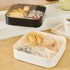 Caixa de bandeja de frutas com compartimentos multicamadas, caixa de armazenamento de lanches e nozes para mesa de escritório, sala de estar, caixa organizadora de artigos diversos para mesa de centro com tampa
