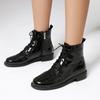 Botas Martin de Cordones Estilo Nuevo 2026 Botines con Tacón Grueso, Cremallera Lateral Negra, Botines de Tacón Medio para Mujer, Comercio Transfronterizo